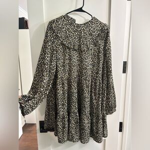 New Look Frilly Flower Dress Size 12 (16 UK) Tiered Short Ruffles